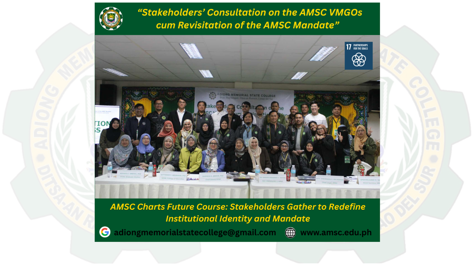 AMSC Charts Future Course: Stakeholders Gather to Redefine Institutional Identity and Mandate